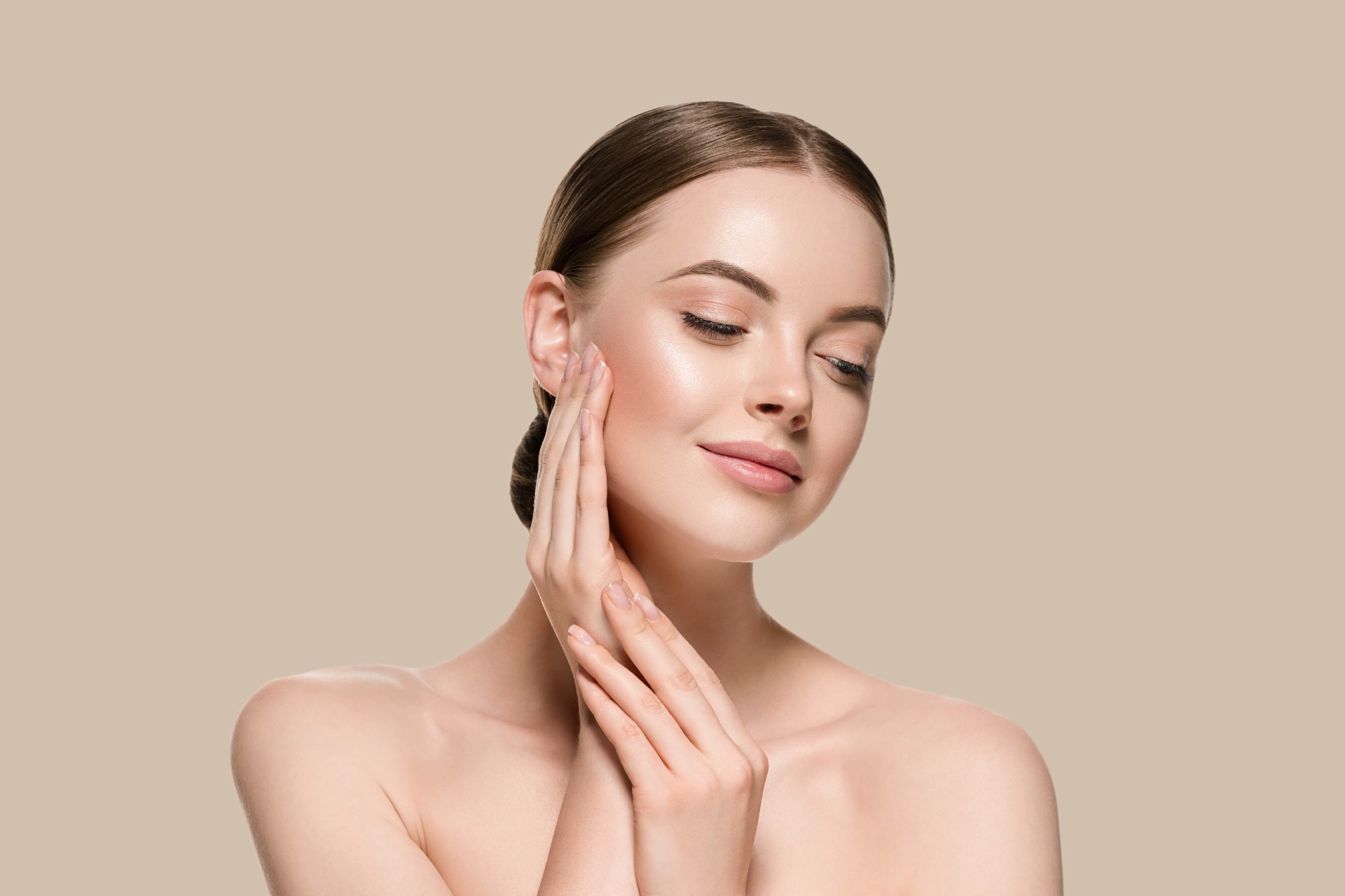 Radiant, healthy skin in soft natural light
